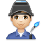 Man Factory Worker- Light Skin Tone emoji on LG